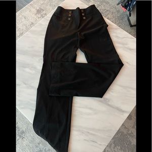 White House Black Market. Modern Flare dress pants. Front faux button.